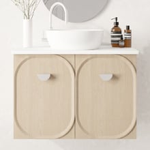 Port 750mm Wall Hung Single Vanity with Solid Surface Countertop